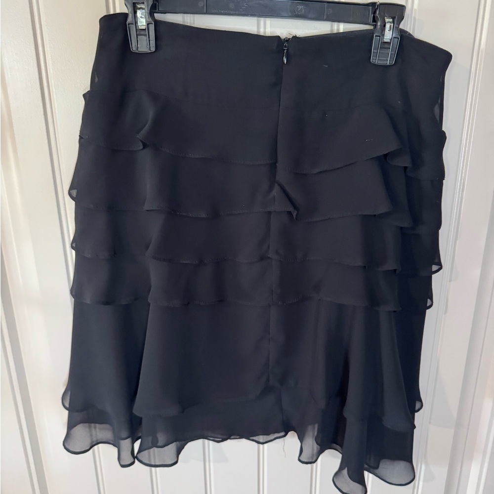 3/for $15 🍒 Elegant Black Tiered Ruffles, Layered Skirt (Women’s Size 10) - Picture 5 of 12